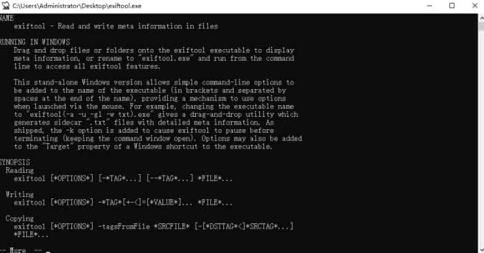 ExifTool图像信息查看工具v13.03
